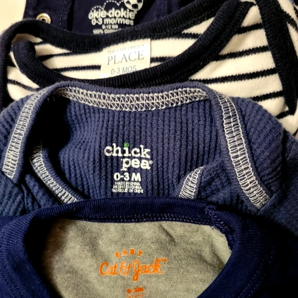 NEW Children's Place & Cat & Jack 4 Piece Unisex Infant Onesies Bodysuit Bundle